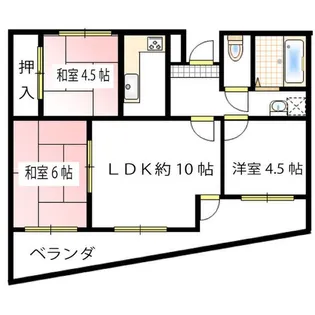 ラブリー姫路手柄山【4階】の間取り