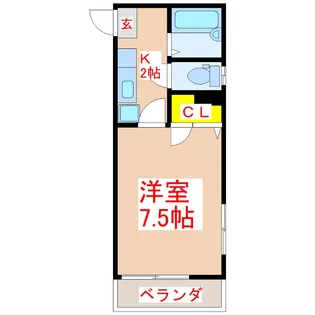 サンハイツ荒田【3階】の間取り