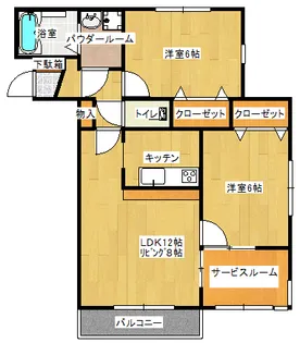 アベニール南館【2階】の間取り