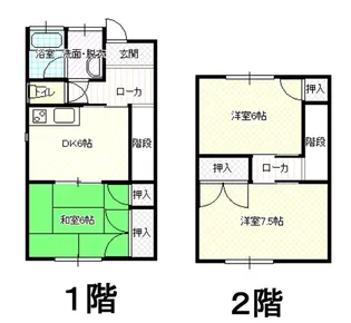 カワノハイツ【1階】の間取り