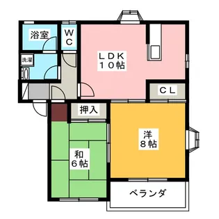 フラワーハイツ【2階】の間取り
