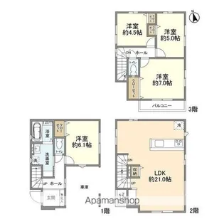 埼玉県川口市大字辻【一戸建】の間取り