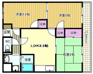 スタンドアップ国分【2階】の間取り