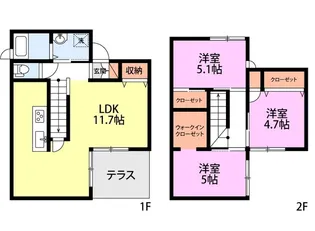 新潟県新潟市西区坂井【一戸建】の間取り