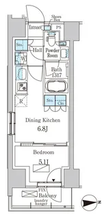パークアクシス品川天王洲アイル【10階】の間取り