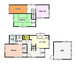 岡山県岡山市中区平井7【一戸建】の間取り