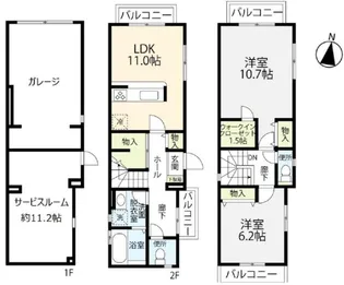 東京都渋谷区富ヶ谷1【一戸建】の間取り
