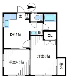 ホワイトハイムタナカ【1階】の間取り