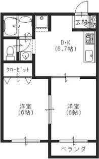 リバーハウス【1階】の間取り