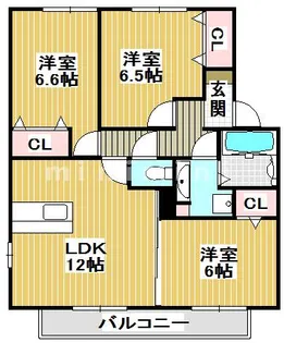 熊本県熊本市中央区帯山1【アパート】の間取り