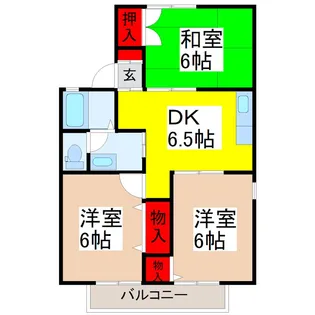 アネックス戸頭A【1階】の間取り