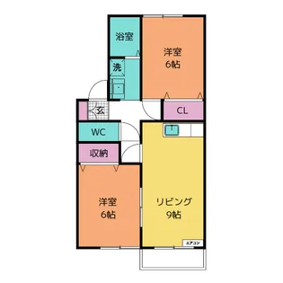 タウンハウス海鷹【1階】の間取り