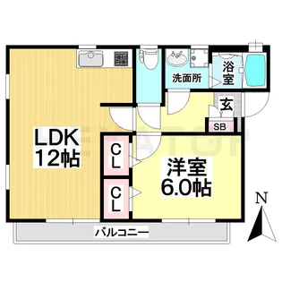 愛知県名古屋市南区呼続3【アパート】の間取り