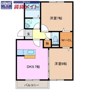 プレミール ボヌール J【2階】の間取り