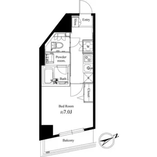 東京都新宿区原町1【マンション】の間取り