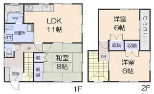 青森県八戸市大字新井田字寺沢【一戸建】の間取り