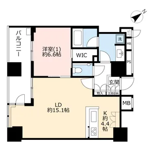 横浜ヴェールタワー【22階】の間取り