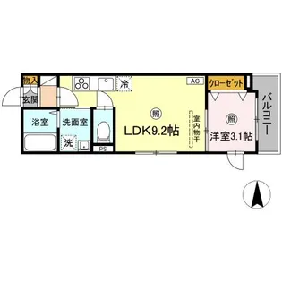 ジオ旭ケ丘【2階】の間取り
