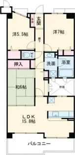 ナチュラガーデン高の原二番館【6階】の間取り