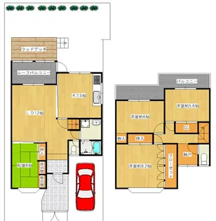 大阪府枚方市東香里1【一戸建】の間取り