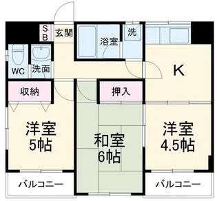 オリエンタル厚木【5階】の間取り