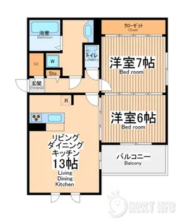 イスト西府【1階】の間取り