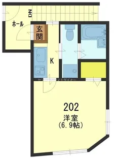 1Kの間取り画像