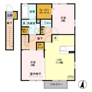 群馬県前橋市総社町総社【アパート】の間取り