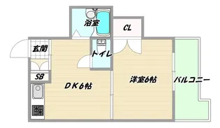 大阪府大阪市淀川区東三国5【マンション】の間取り