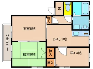 宮崎県都城市都原町【アパート】の間取り