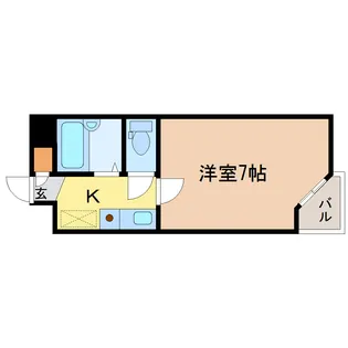 ベルシティ米ヶ袋リバース【2階】の間取り