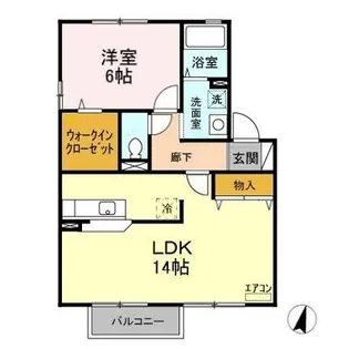 イーストサンハイム【1階】の間取り