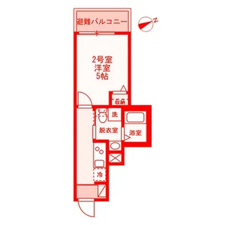 ベイルーム県立大学II【3階】の間取り