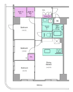 ビエラコート南浦和【11階】の間取り