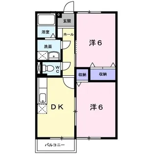 メゾン浜郷 B棟【1階】の間取り