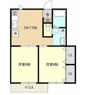 ノーブルパレス【1階】の間取り