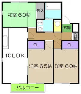 セゾン・メルヴェーユ夏 A棟【1階】の間取り