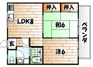 オアシス藤松【2階】の間取り