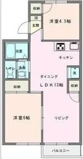 ラドンシティー鶴巻B【2階】の間取り