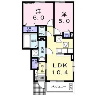 シャルム汐ノ宮【1階】の間取り