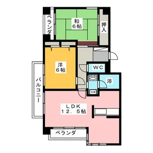 浅井コーポV【2階】の間取り