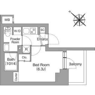 神奈川県横浜市西区平沼1【マンション】の間取り