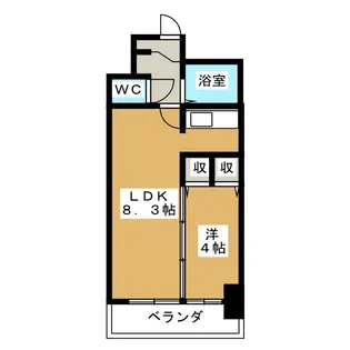 X-OVER 21覚王山【5階】の間取り