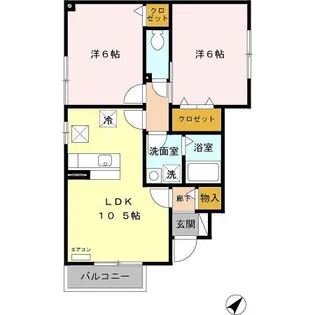 レジデンス K2【1階】の間取り