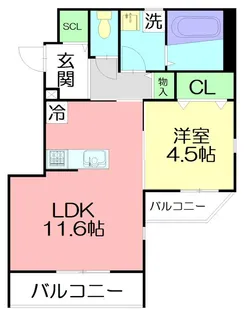River Village 茅ヶ崎中海岸【2階】の間取り
