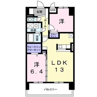 プラティーク六町【7階】の間取り