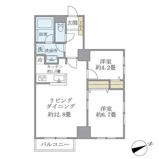 KDXレジデンス秋葉原【6階】の間取り