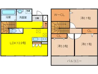 東京都府中市西府町4【一戸建】の間取り