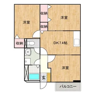 クレールA【1階】の間取り