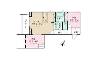 東京都新宿区河田町【マンション】の間取り
